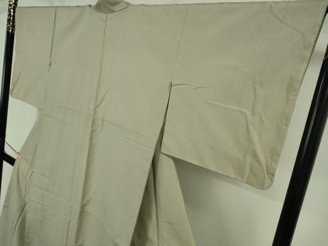 平和屋着物●極上　本場眞綿絢結城紬　色無地　白橡色　証紙付き　逸品　未使用　DZAB6585kh6