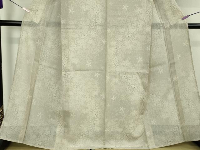 平和屋本店＊極上 夏物 結城紬 夏結城 粋渋庵 100亀甲 舞花文 西川織物謹製 証紙付き 逸品 未使用 DZAB6587kh6