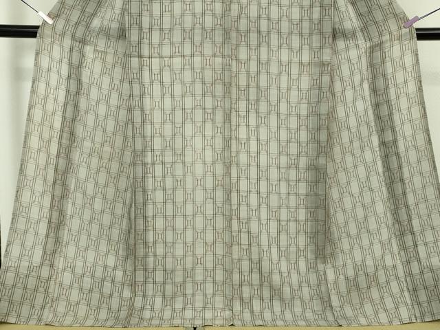 平和屋本店＊希少　夏物　国指定重要無形文化財　本場久米島紬　夏久米島　手織　反端付き　逸品　DZAB6588kh6