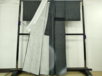 平和屋本店●極上　訪問着　無双　紗袷　紗×絽　墨流し文様　暈し染め　逸品　未使用　DZAB6596kh6