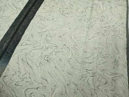 平和屋本店●極上　訪問着　無双　紗袷　紗×絽　墨流し文様　暈し染め　逸品　未使用　DZAB6596kh6