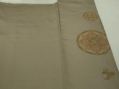 平和屋本店●極上　訪問着　総刺繍　エジプト壁画文様　生壁色地　金糸　逸品　DZAB6598kh6