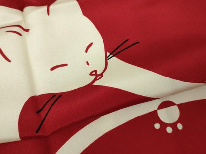 平和屋着物●上質な長襦袢　袷　猫　毬　逸品　DZAB6600kh6