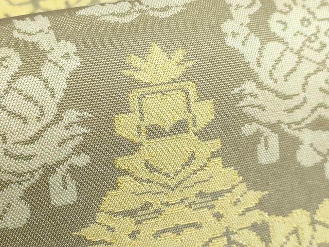 平和屋本店●最高級　人間国宝　北村武資　経錦　六通柄袋帯　唐獅子錦　金糸　逸品　DZAB6640kh6