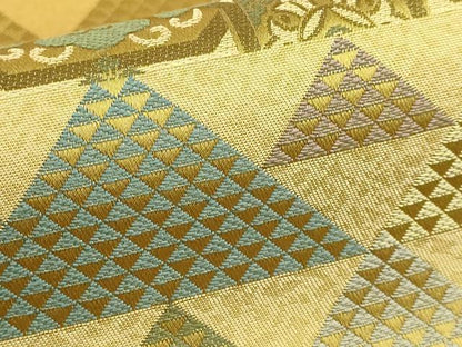 平和屋本店●極上　伝統工芸士　曽根武勇　太鼓柄袋帯　蜀江花文　逸品　DZAB6641kh6