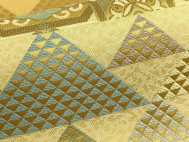 平和屋本店●極上　伝統工芸士　曽根武勇　太鼓柄袋帯　蜀江花文　逸品　DZAB6641kh6