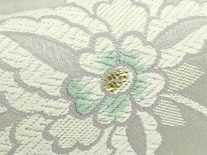 平和屋着物●極上　九寸名古屋帯　唐織　更紗花文　金糸　逸品　未使用　DZAB6658kh6