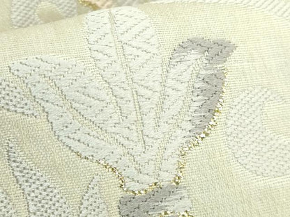 平和屋着物●極上　両面　六通柄袋帯　スリーシーズン帯　唐織　唐草文　金糸　逸品　DZAB6663kh6