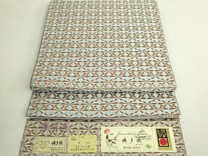 平和屋本店●極上　本場筑前博多織　八寸名古屋帯　唐間道　福絖織物　博多金ラベル　証紙付き　逸品　DZAB6677kh6