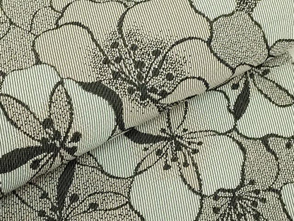平和屋着物●極上　京都の名門ブランド　銀花仙　両面　半幅帯　花尽し　斜線文　逸品　DZAB6681kh6