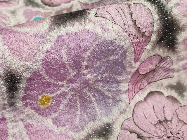 平和屋本店●極上　振袖　作家物　辻が花　暈し染め　銀通し地　まるやま扱い　逸品　DZAB6712kh6