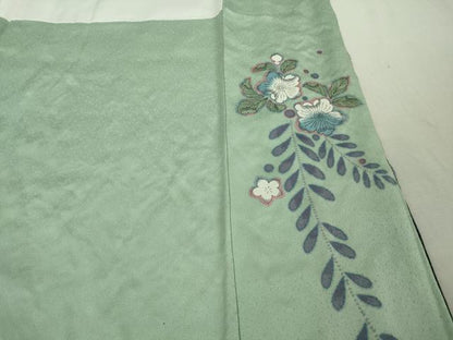 平和屋本店●極上　訪問着　辻が花　白緑色地　暈し染め　金彩　さが美扱い　逸品　DZAB6716kh6