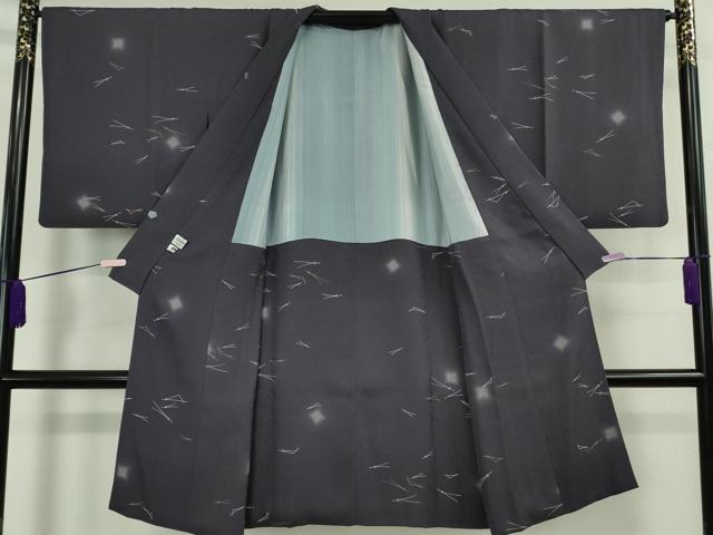 平和屋着物∞極上　京の名門　友禅　染の北川　道中着　ロング丈　松葉　暈し染め　金彩　反端付き　逸品　DZAB6730kh6
