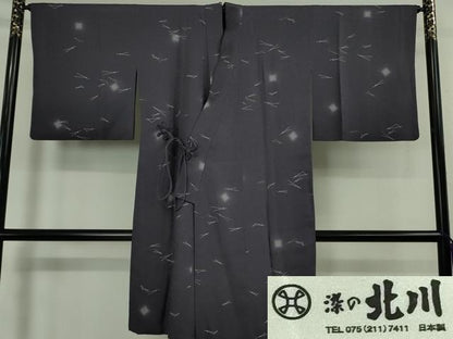 平和屋着物∞極上　京の名門　友禅　染の北川　道中着　ロング丈　松葉　暈し染め　金彩　反端付き　逸品　DZAB6730kh6