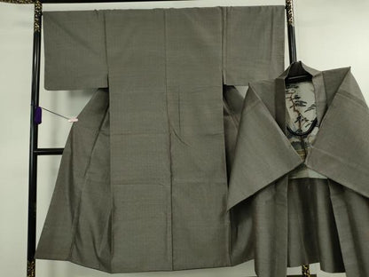 平和屋着物●極上　男性　お召　アンサンブル　十二支　干支　錦仰織　反端付き　逸品　DZAB6732kh6