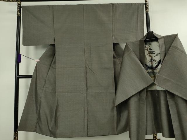 平和屋着物●極上　男性　お召　アンサンブル　十二支　干支　錦仰織　反端付き　逸品　DZAB6732kh6