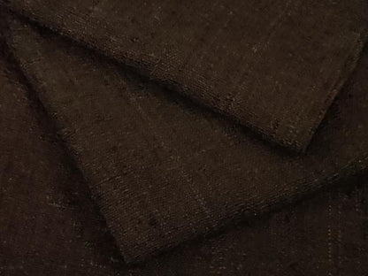 平和屋本店∞極上　浦野理一　経節紬　羽織　黒壇色地　羽織紐付き　逸品　DZAB6734kh6