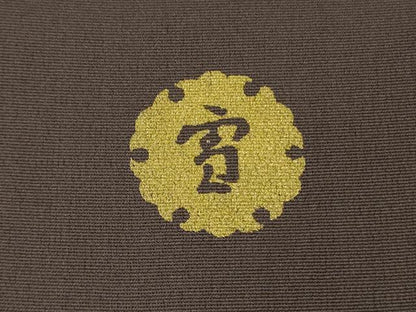 平和屋本店●極上　ジャパンオートクチュール　渡辺雪三郎　訪問着　刺繍　飛鶴丸文　濃い紫鼠色地　金糸　逸品　未使用　DZAB6740kh6