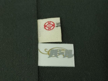 平和屋本店●極上　訪問着　草花文　黒地　暈し染め　逸品　DZAB6749kh6