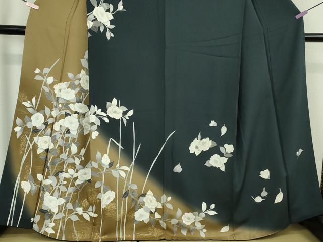 平和屋本店●極上　訪問着　枝椿　暈し染め　金彩　逸品　DZAB6752kh6