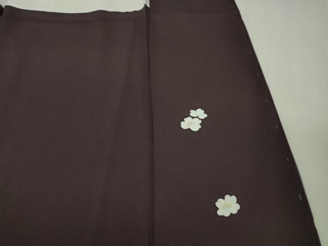 平和屋本店●極上　訪問着　駒刺繍　雪輪　枝花文　似せ紫色地　暈し染め　金彩　ロング丈　逸品　未使用　DZAB6757kh6