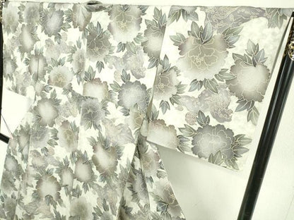 平和屋本店●極上　小紋　唐獅子　牡丹　逸品　DZAB6759kh6