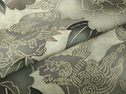 平和屋本店●極上　小紋　唐獅子　牡丹　逸品　DZAB6759kh6