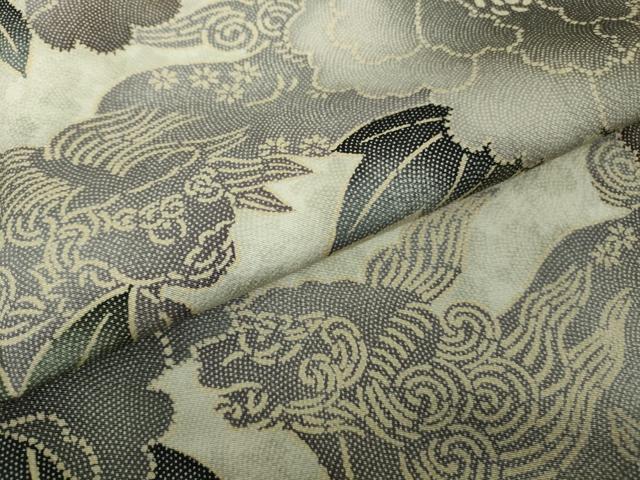 平和屋本店●極上　小紋　唐獅子　牡丹　逸品　DZAB6759kh6
