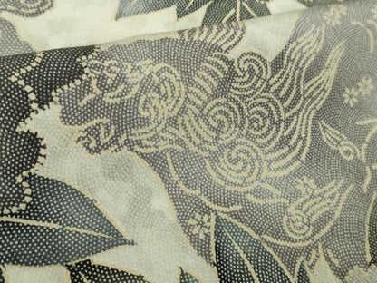 平和屋本店●極上　小紋　唐獅子　牡丹　逸品　DZAB6759kh6