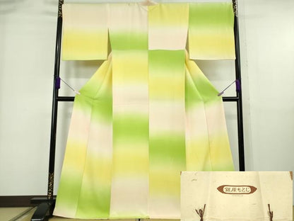 平和屋本店●極上　銀座もとじ　小紋　暈し染め　たとう紙付き　逸品　DZAB6764kh6