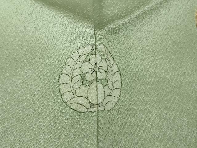 平和屋本店●極上　野口彦太郎　大彦三代目　江戸染繍友禅　訪問着　駒刺繍　草花文　夏虫色地　金銀糸　逸品　DZAB6770kh6