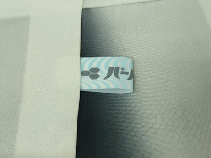 平和屋本店●極上　訪問着　猫　ネコ　シルエット　間道　暈し染め　黒地　逸品　DZAB6772kh6