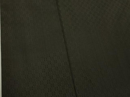 平和屋本店●極上　山下八百子　本場黄八丈　黒八丈　紬　市松綾織　逸品　DZAB6776kh6