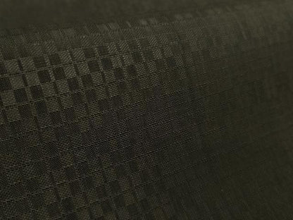 平和屋本店●極上　山下八百子　本場黄八丈　黒八丈　紬　市松綾織　逸品　DZAB6776kh6