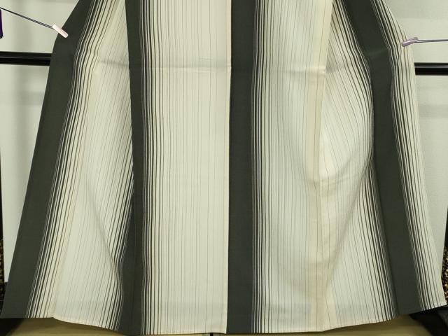 平和屋本店▽極上　お召　単衣　間道　逸品　DZAB6780kh6