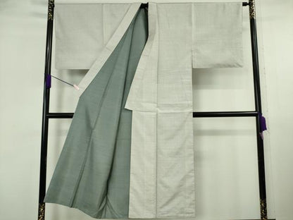平和屋本店●極上　男性　本場大島紬　白大島　アンサンブル　長羽織・長襦袢(袷)セット　100亀甲　総詰め　逸品　DZAB6781kh6