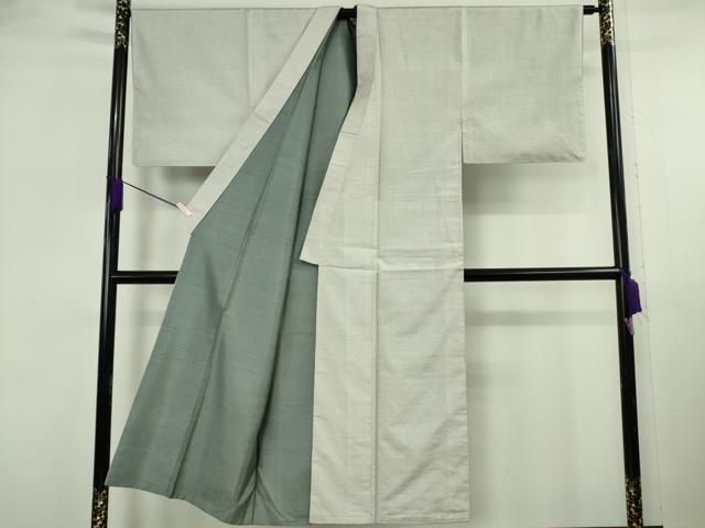 平和屋本店●極上　男性　本場大島紬　白大島　アンサンブル　長羽織・長襦袢(袷)セット　100亀甲　総詰め　逸品　DZAB6781kh6
