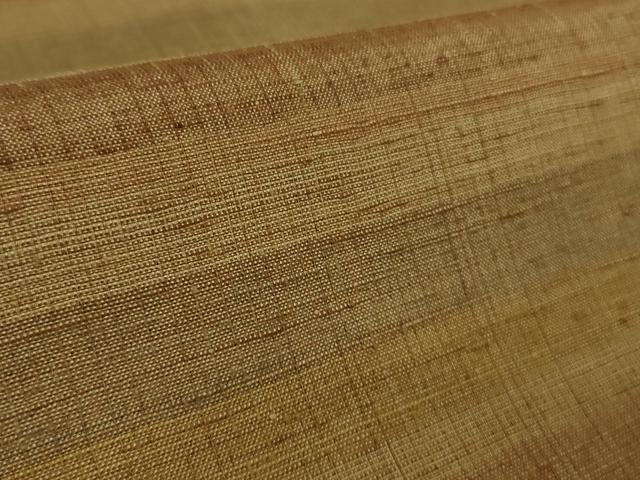 平和屋本店●極上　郡上紬　草木染　横段文　逸品　DZAB6788kh6