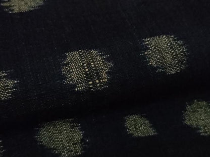 平和屋本店▽極上　浦野理一　経節紬　単衣　丸文　逸品　未使用　DZAB6791kh6