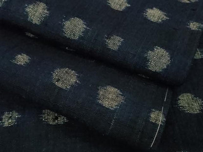 平和屋本店▽極上　浦野理一　経節紬　単衣　丸文　逸品　未使用　DZAB6791kh6