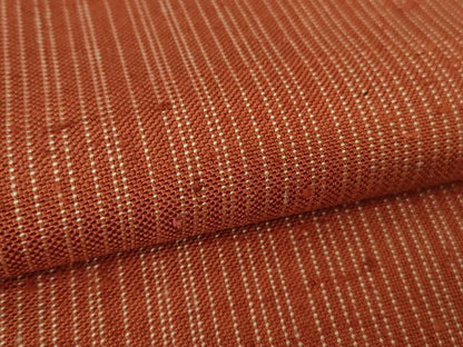 平和屋本店▽希少　ざざんざ織　単衣　縞　逸品　DZAB6792kh6
