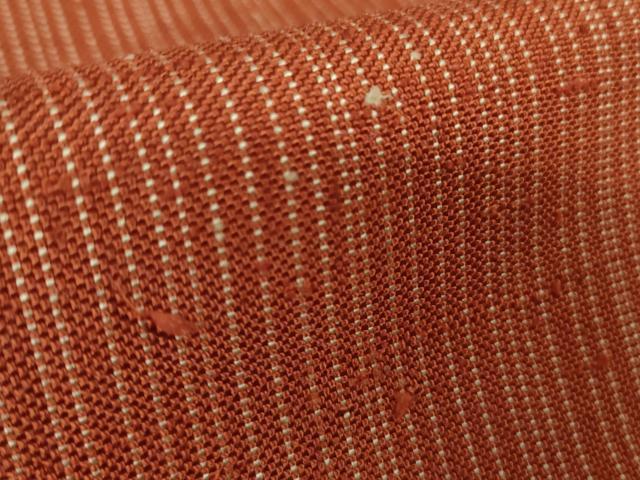 平和屋本店▽希少　ざざんざ織　単衣　縞　逸品　DZAB6792kh6