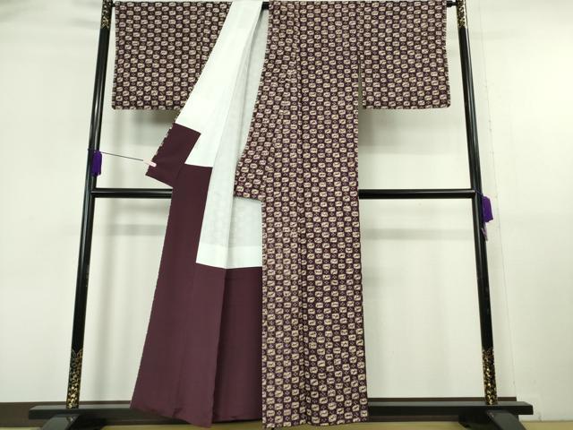 平和屋本店●極上　岩手の匠　草紫堂　南部絞り　紫根染　紬　正絹　逸品　DZAB6793kh6