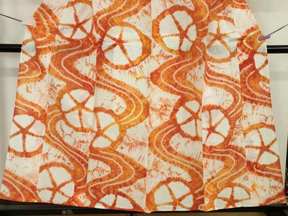 平和屋着物∴極上　夏物　浴衣　有松鳴海絞り　流水文　綿　逸品　DZAB6794kh6