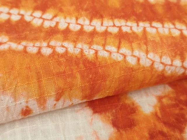 平和屋着物∴極上　夏物　浴衣　有松鳴海絞り　流水文　綿　逸品　DZAB6794kh6