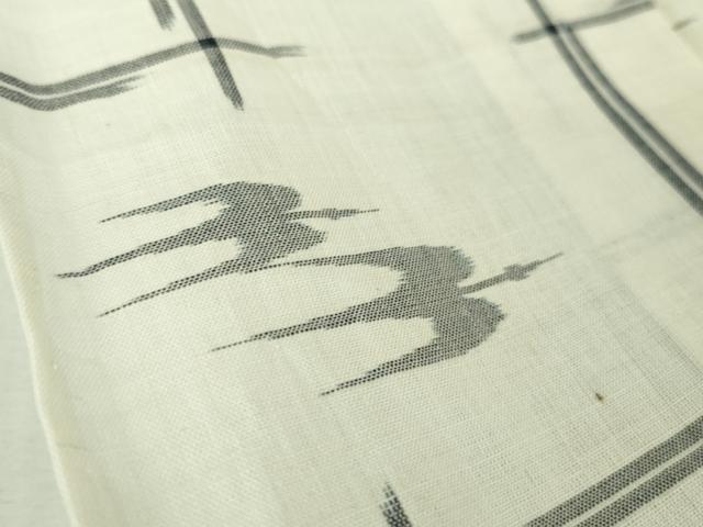 平和屋本店＊極上　夏物　沖縄県無形文化財指定　本場八重山上布　麻　絣絵　逸品　DZAB6797kh6