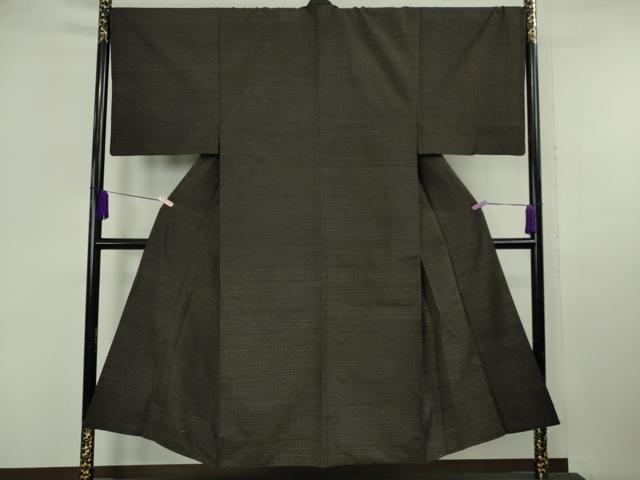 平和屋本店●極上　男性　国指定重要無形文化財　本場久米島紬　手織　アンサンブル　長羽織　大丸扱い　逸品　DZAB6803kh6