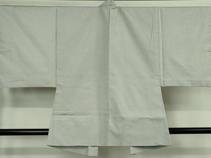 平和屋本店▽極上　男性　洗える最高級着物　＜英＞はなぶさ謹製　お召　アンサンブル　単衣　逸品　DZAB6804kh6