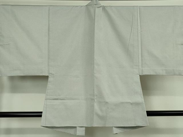 平和屋本店▽極上　男性　洗える最高級着物　＜英＞はなぶさ謹製　お召　アンサンブル　単衣　逸品　DZAB6804kh6