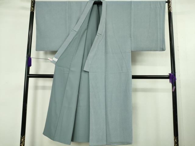平和屋本店●極上　男性　洗える最高級着物　＜英＞はなぶさ謹製　お召　アンサンブル　長羽織　逸品　DZAB6805kh6